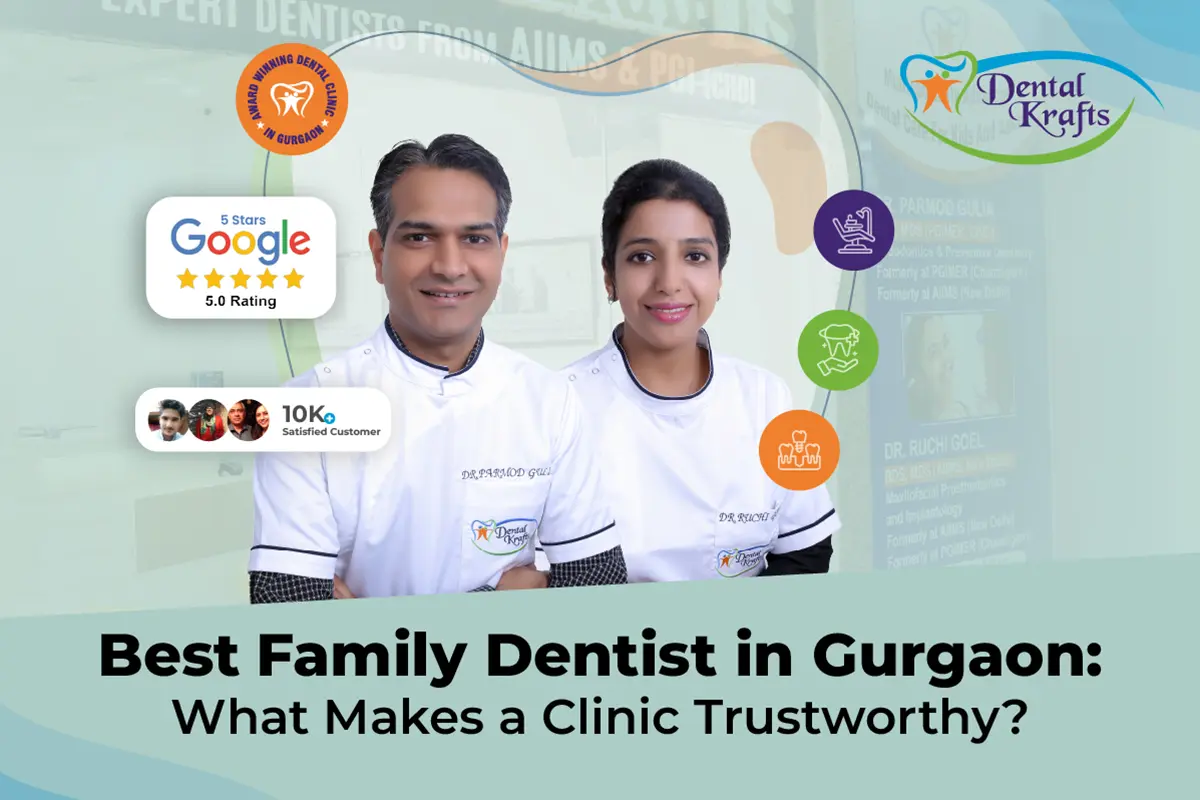 Dentist team at Dental Krafts clinic showing trusted family dental care in Gurgaon